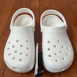Crocs Unisex-Adult Classic White Clogs Women's 8